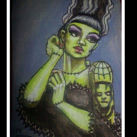 MRS FRANK  5x7 Acrylic in Frame by Shelly Lampshire - Picture 1 of 1